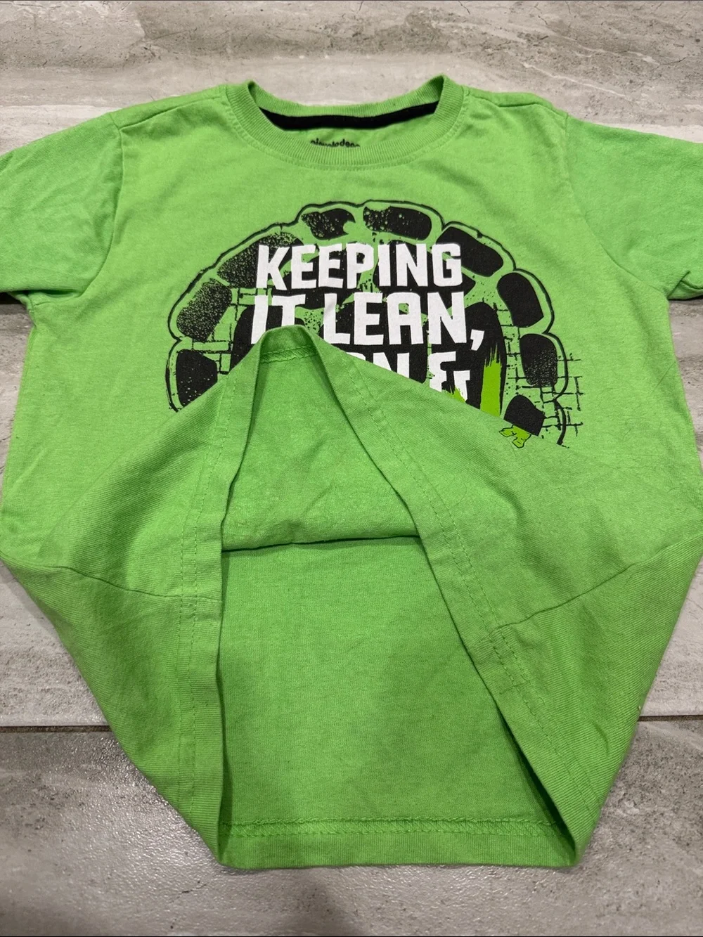 Nickelodeon teenage mutant ninja turtles Bright Green TMNT Graphic Tee